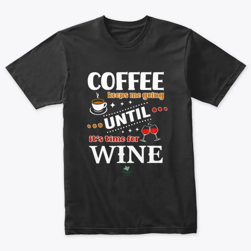 T-Shirt with a Funny Coffee Saying